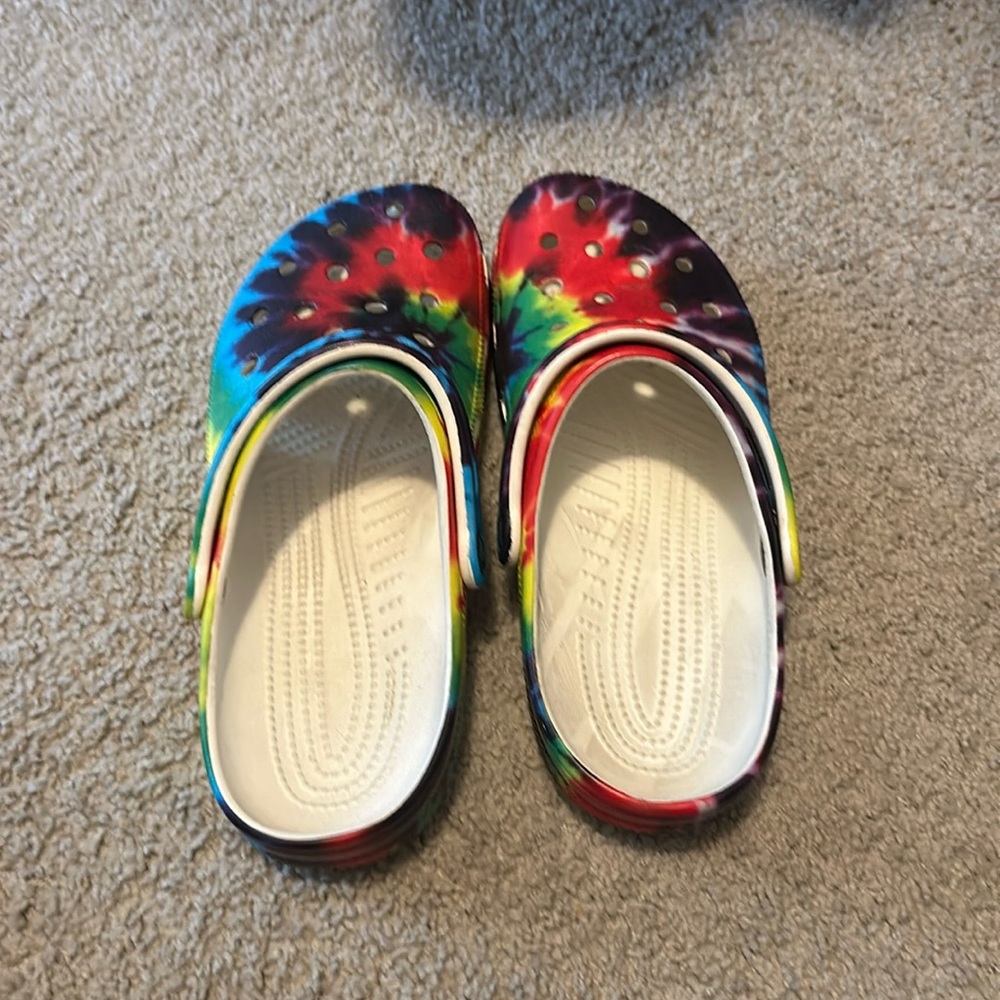 Tie Dyed Crocs M8/W10